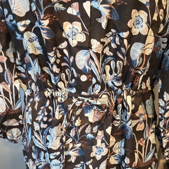 J. McLaughlin Black Floral Long Sleeve Dress - Picture 4 of 10